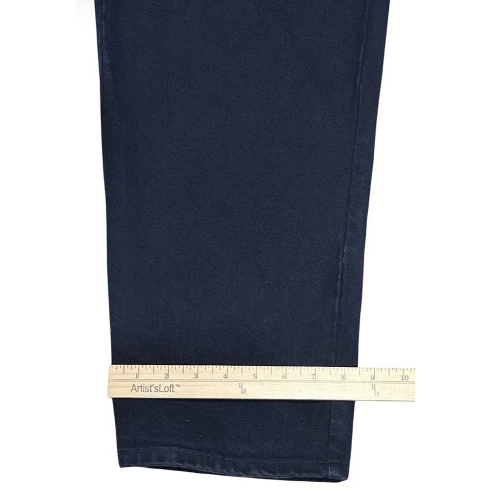 VTG 90s Boss Jeans Baggy Wide Leg Dark Wash Navy Made in USA Denim Skater 32x34